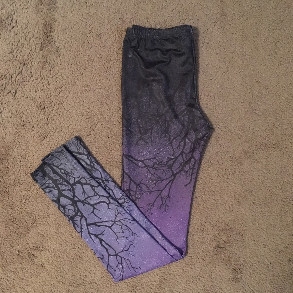 Purple Forest Leggings by Restyle
